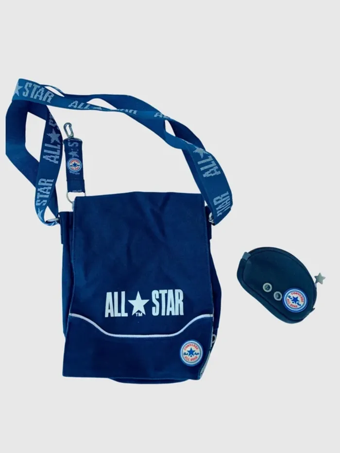 Converse All Star Sacoche + porte-monnaie / shoulder bag + little wallet navy blue