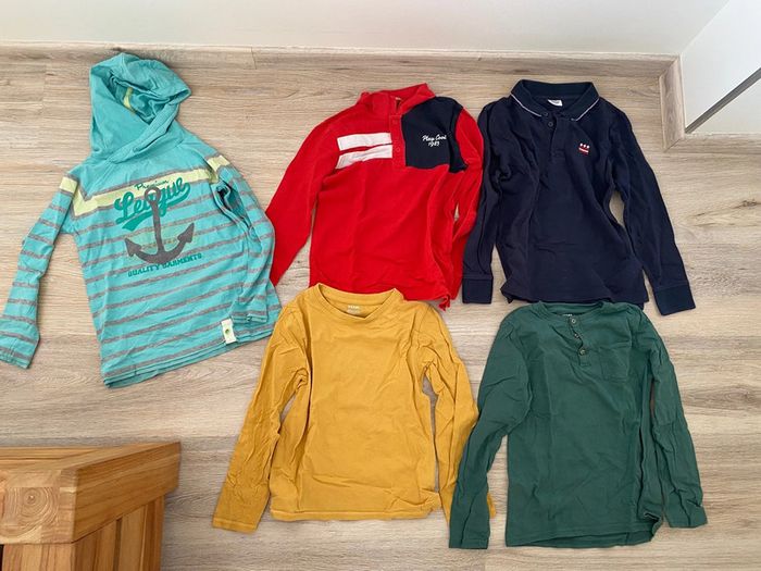 Lot 5 T-shirt ML taille 8 ans TAO - photo numéro 2