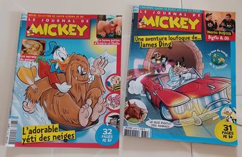 Lot de 5 magazines "le journal de Mickey "