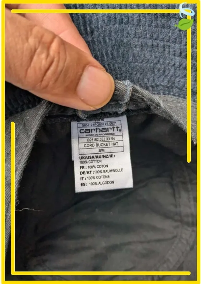 🧢 Bob Carhartt WIP en velours – Pour tête stylée uniquement - photo numéro 7