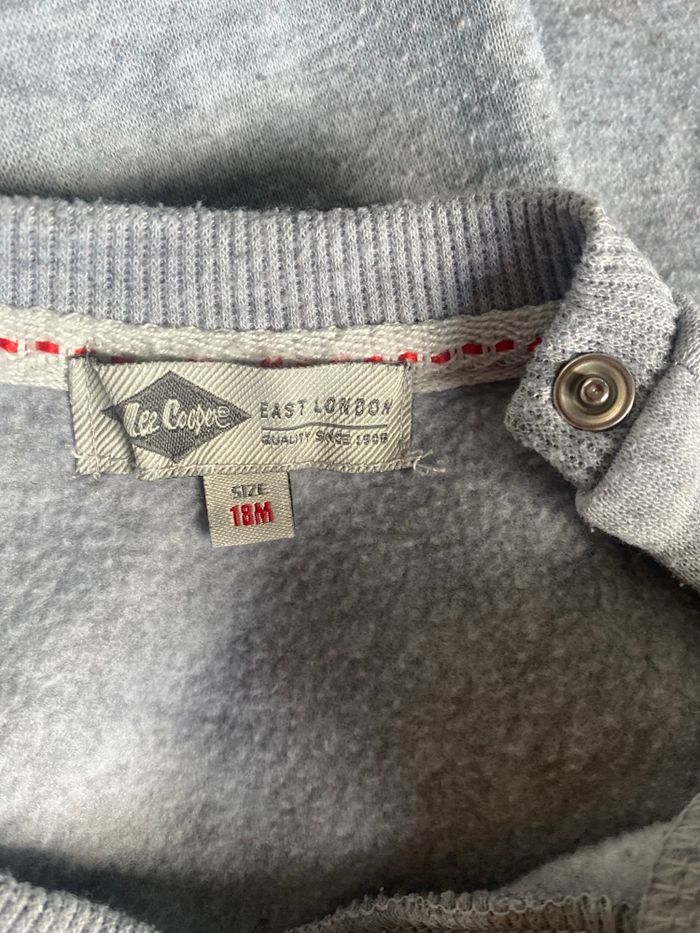 Sweat gris claire garçon 18 mois Lee Cooper en - photo numéro 3