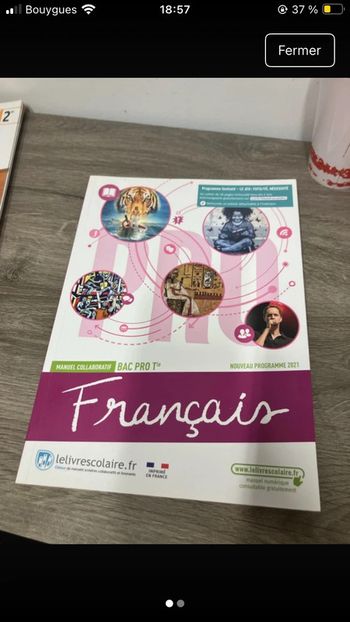 Français Bac Pro Terminale