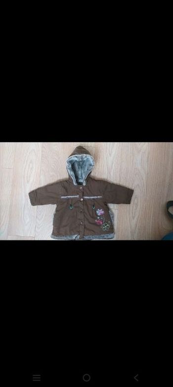 Manteau marron 6 mois fleurs