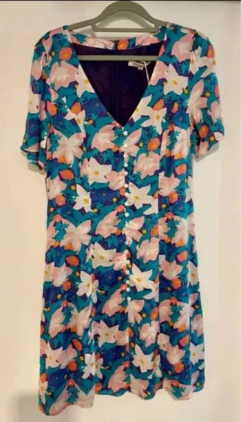 🌸 Robe fleurie multicolore Etam T.38 – 100 % modal – très bon état