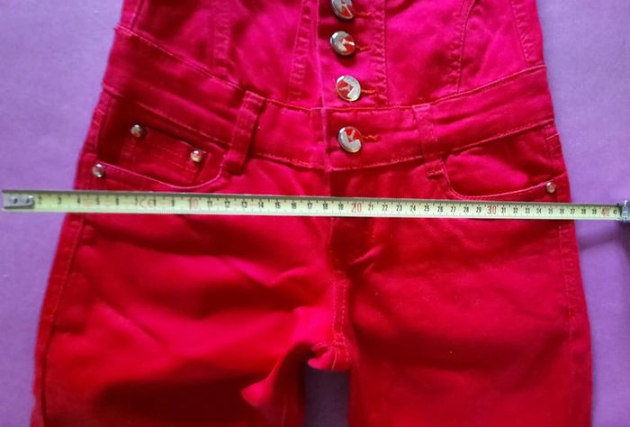 Pantalon taille haute rouge - photo numéro 11