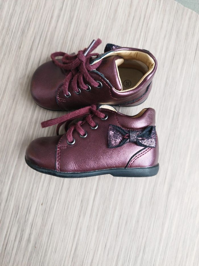Bottines fille bordeaux taille 20 - photo numéro 4