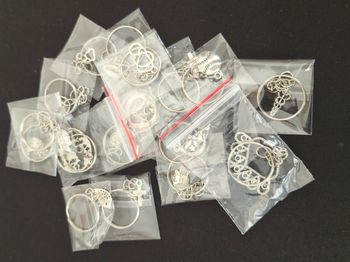 Lot de 10 porte clé argenté