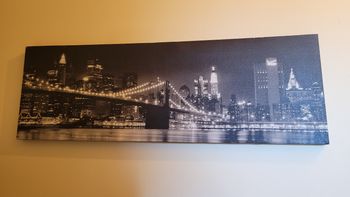 Tableau Toile Panoramique - Brooklyn Bridge New York (90x30 cm)