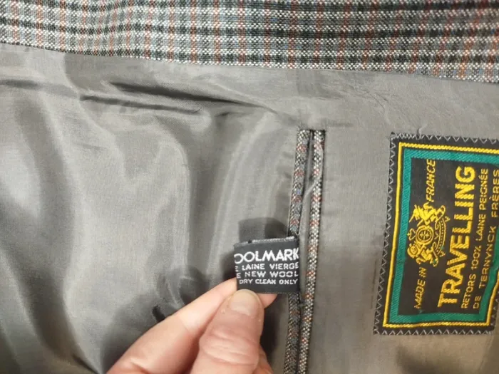 Veste costume - Blazer en Laine Homme Vintage Travelling x Ternyck Frères - Fabriqué en France - photo numéro 12
