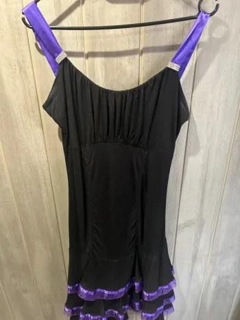 Robe sans manches violette et noir femme | Taille S