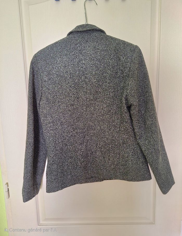 Veste zippée C&A gris chiné - Taille 40 - photo numéro 2