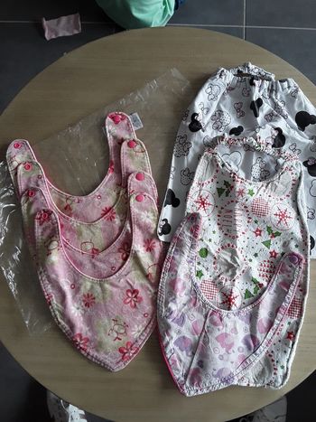 Lot de 7 bavoirs artisanal