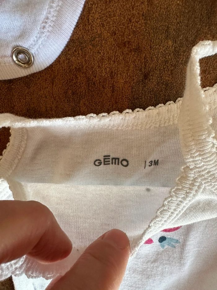 Lot body bretelle à fleur et cœur - photo numéro 5