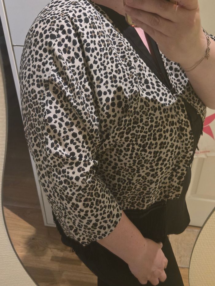 Gilet kimono leopard à franges T.40/42 H&M Divided - photo numéro 9