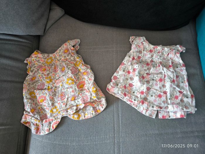 Lot 2 T-shirt MC 1 mois