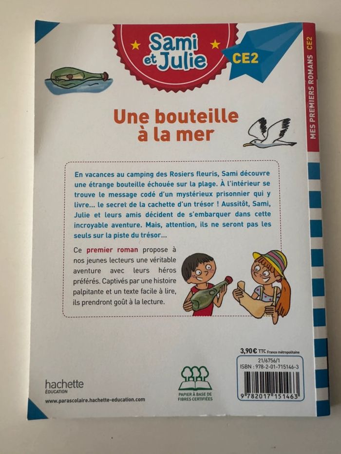 Livre sami et julie une bouteille a la mer - photo numéro 2