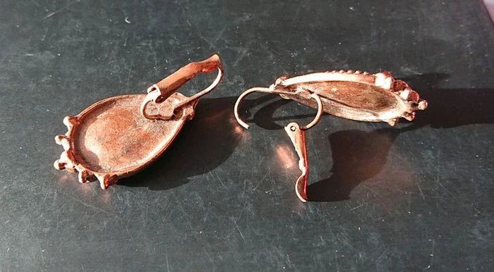 Boucles d'oreilles cuivrées fantaisies - photo numéro 3