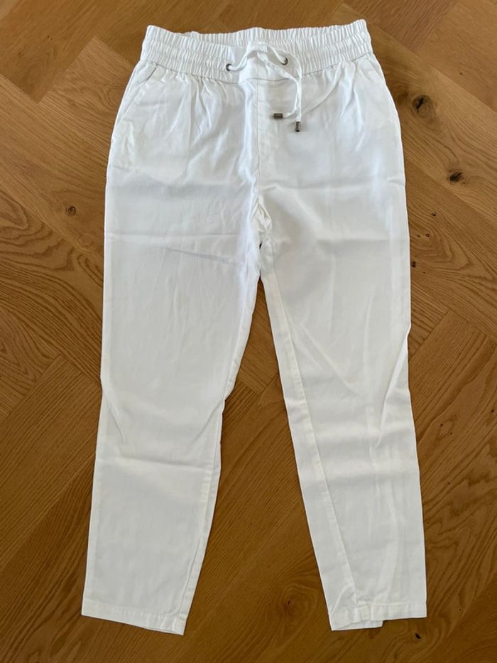 Pantalon blanc lyocell taille 36 - photo numéro 3