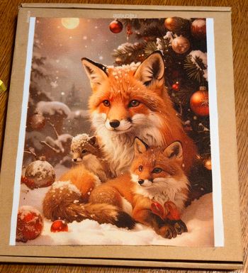 sublimation sur toiles renard hivernal 