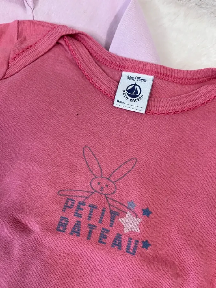 Lot 2 bodies taille 36 mois petit bateau - photo numéro 3