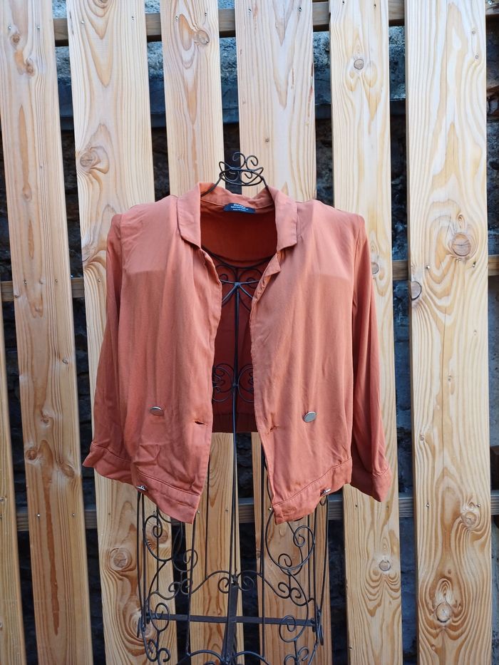 Jolie veste croisé rouille Bershka taille M - photo numéro 6
