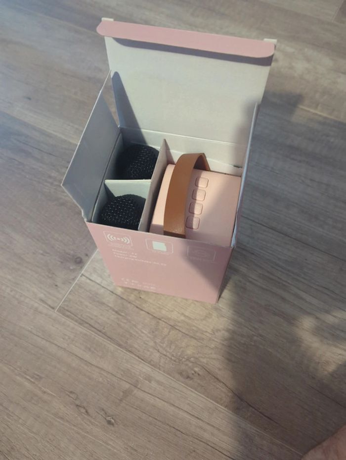 Karaoké bluetooth rose avec 2 micros - photo numéro 4