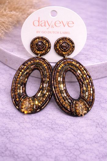 Boucles d’oreilles Day & Eve – Perles & reflets bronze 