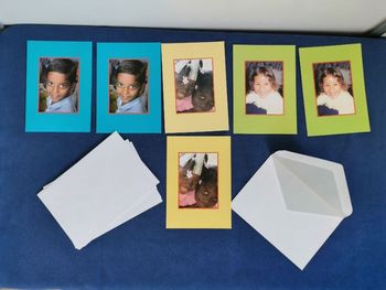 Lot de cartes doubles + enveloppes thème enfants du monde