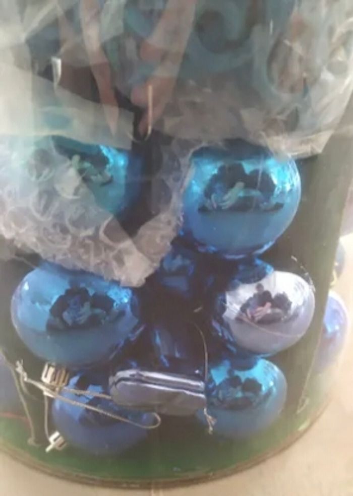 Gros lot de décorations bleu pour sapin de Noël - photo numéro 5