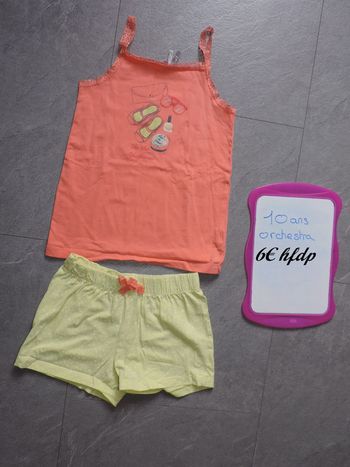 pyjama short orchestra taille 10 ans