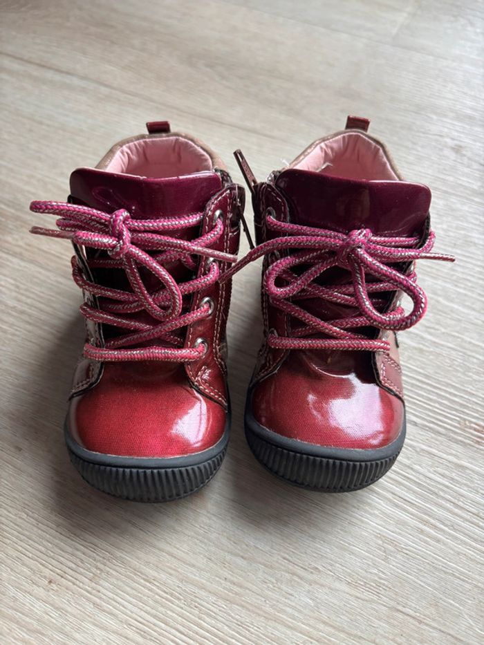 Chaussure fille cuir NA taille 22 neuf rose violet - photo numéro 2