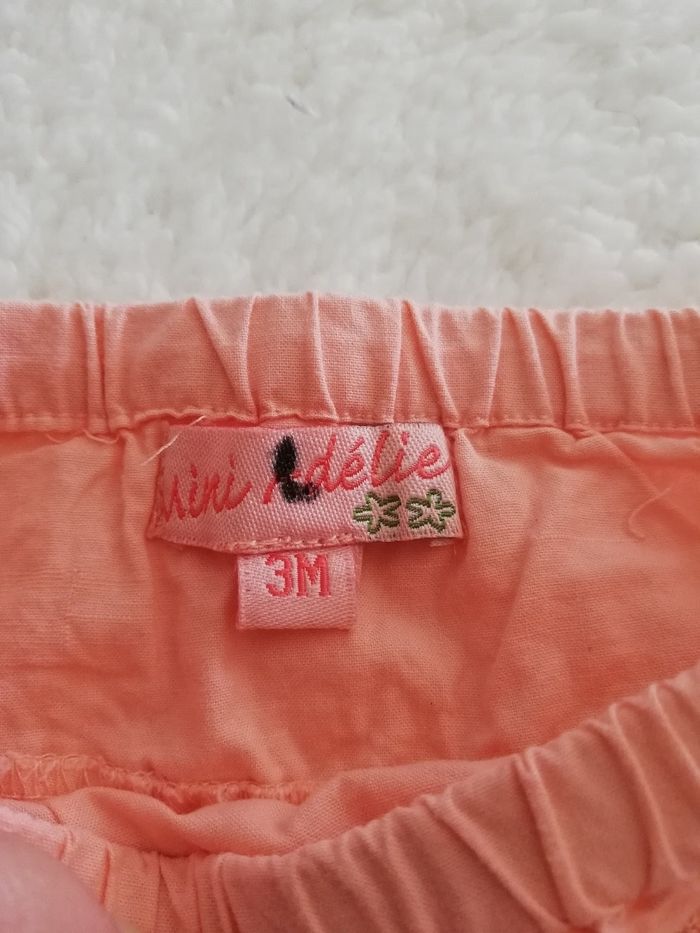 Jupe short orange fille 3 mois mini adélie - photo numéro 3