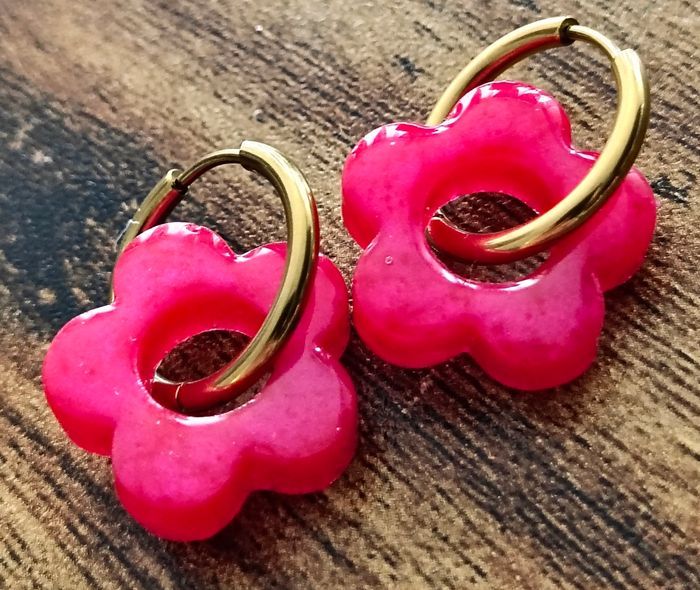 Boucles d'oreilles faites mains