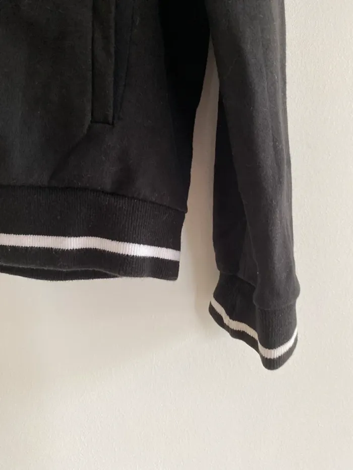 Veste zippé brave soul noir noir broderie oiseaux multicolores - photo numéro 3