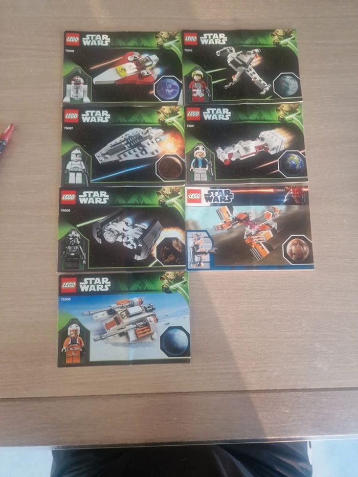 Lot de 7 notices lego star wars