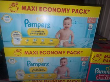 2 carton couche Pampers premium  taille 3