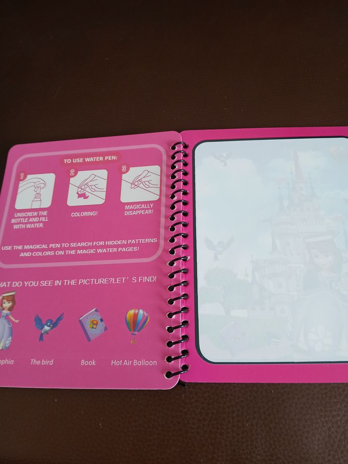 Cahier album coloriage magique a eau princesse sofia disney des 1 ans - photo numéro 3