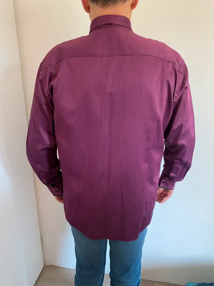 Chemise satinée violette - photo numéro 2