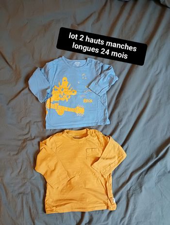 Lot hauts manches longues 24 mois