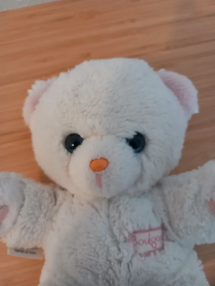 Peluche ours boulgom aux yeux bleus 20 cm - photo numéro 5