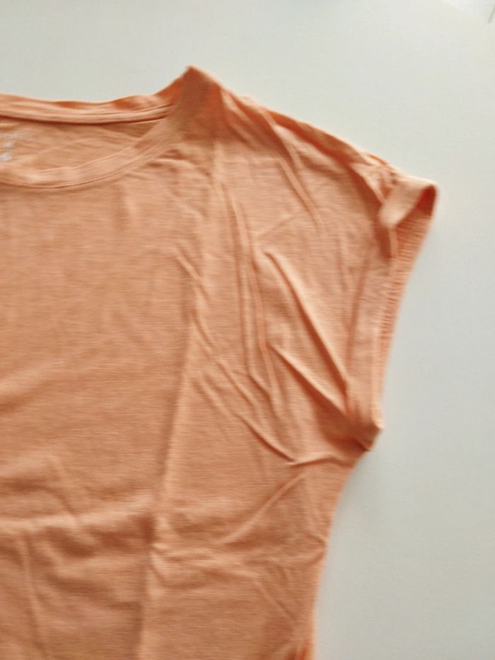 Tee shirt basic orange pâle Camaïeu - photo numéro 2