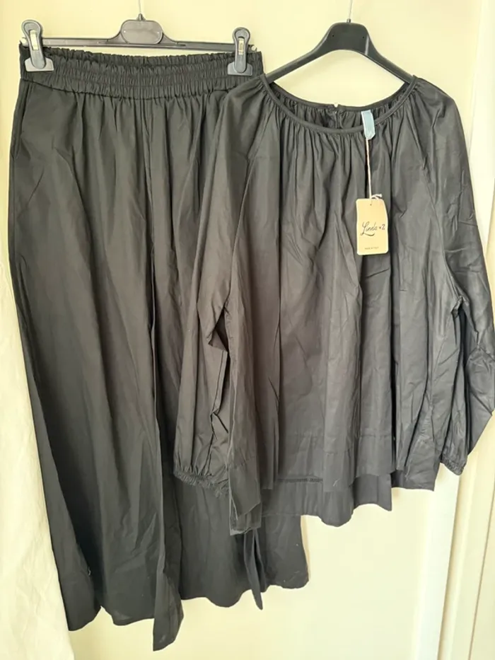 Ensemble popeline noir