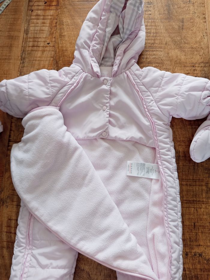 Combinaison pilote rose pâle bébé fille - 6 mois - Très bon état - photo numéro 5