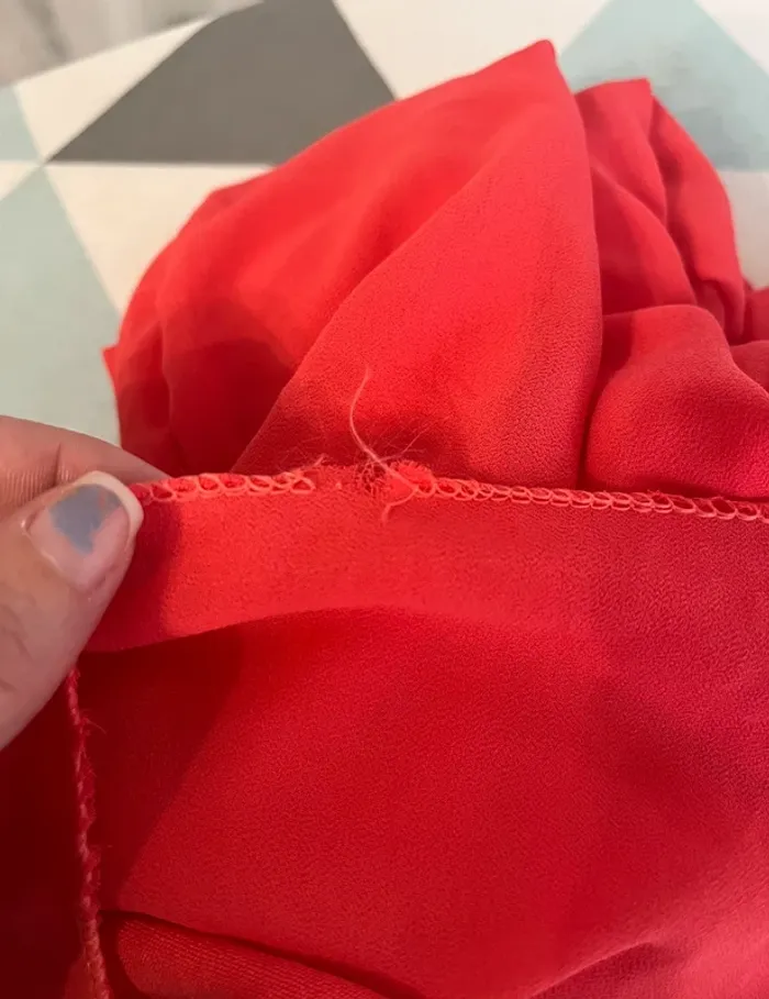 Top peplum débardeur avec perles corail/rouge T36 made in Italy - photo numéro 9