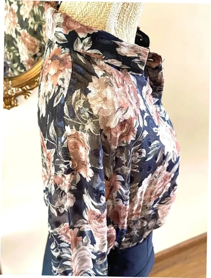 Sublime Haut manche longue Transparent Floral Sophyline taille M/L - photo numéro 7
