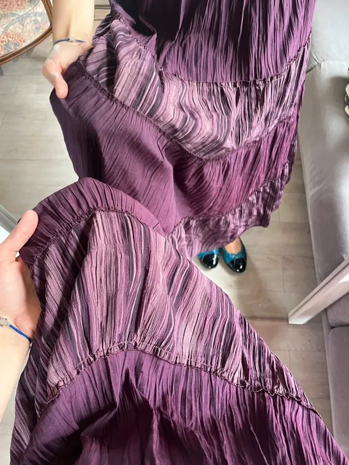 Jupe longue bohème maxi skirt vintage champêtre y2k grunge - photo numéro 4