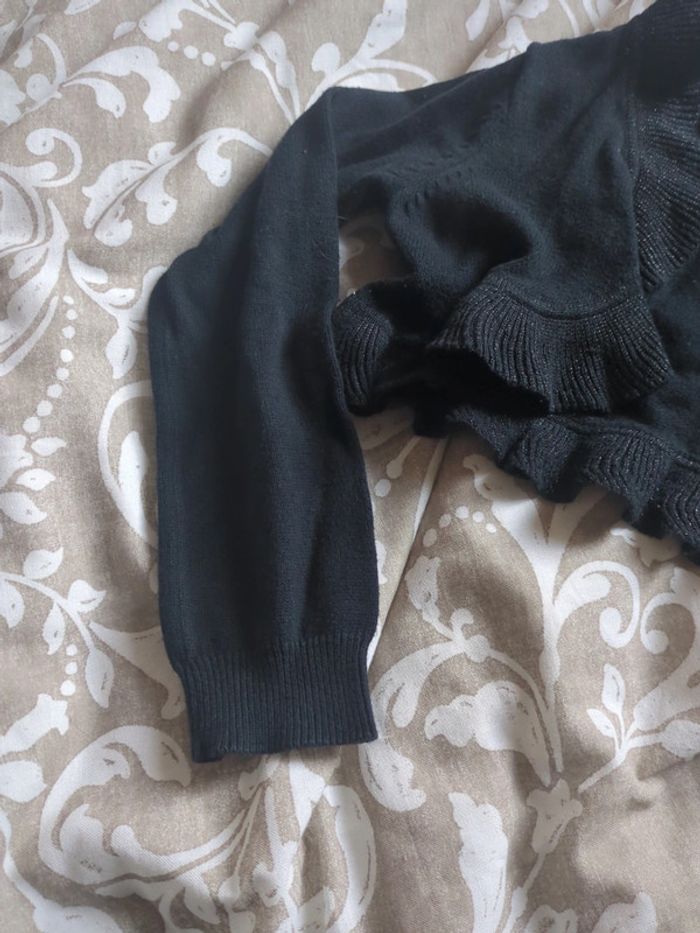 Gilet court volants Boléro noir paillettes 2 - 4 ans - photo numéro 3