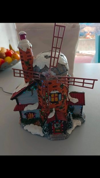 Village de Noël - Moulin lumineux 