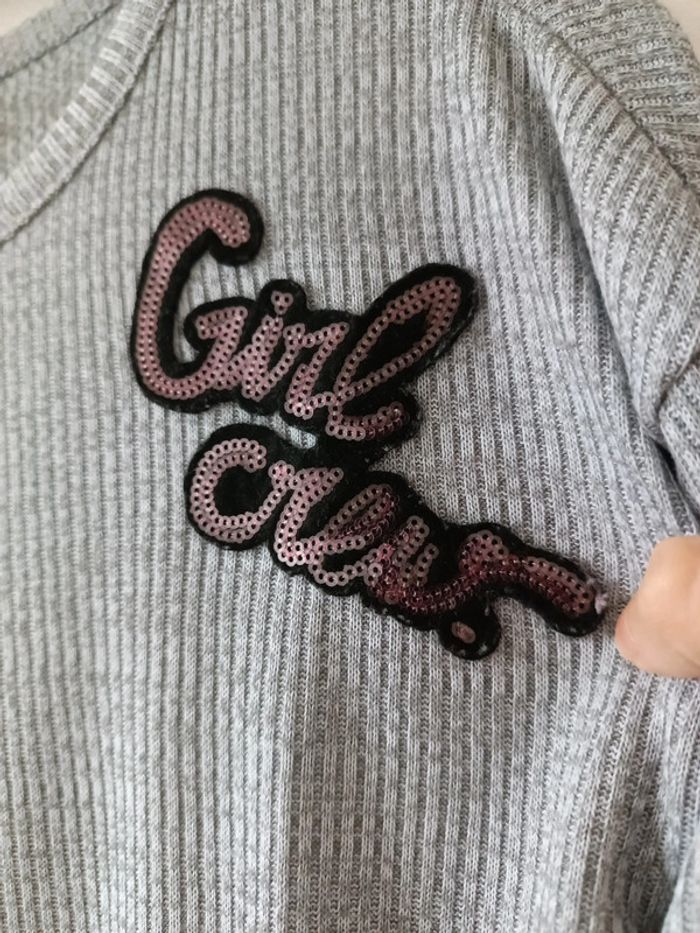 Pull gris sequins - neuf - photo numéro 2
