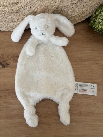 Neuf doudou plat lapin blanc kimbaloo pégase
